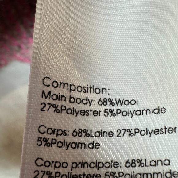 Phillip Lim Sweater Small Pink, Grey, Silver Mock Neck Cropped Ribbed Cozy! - Picture 11 of 13